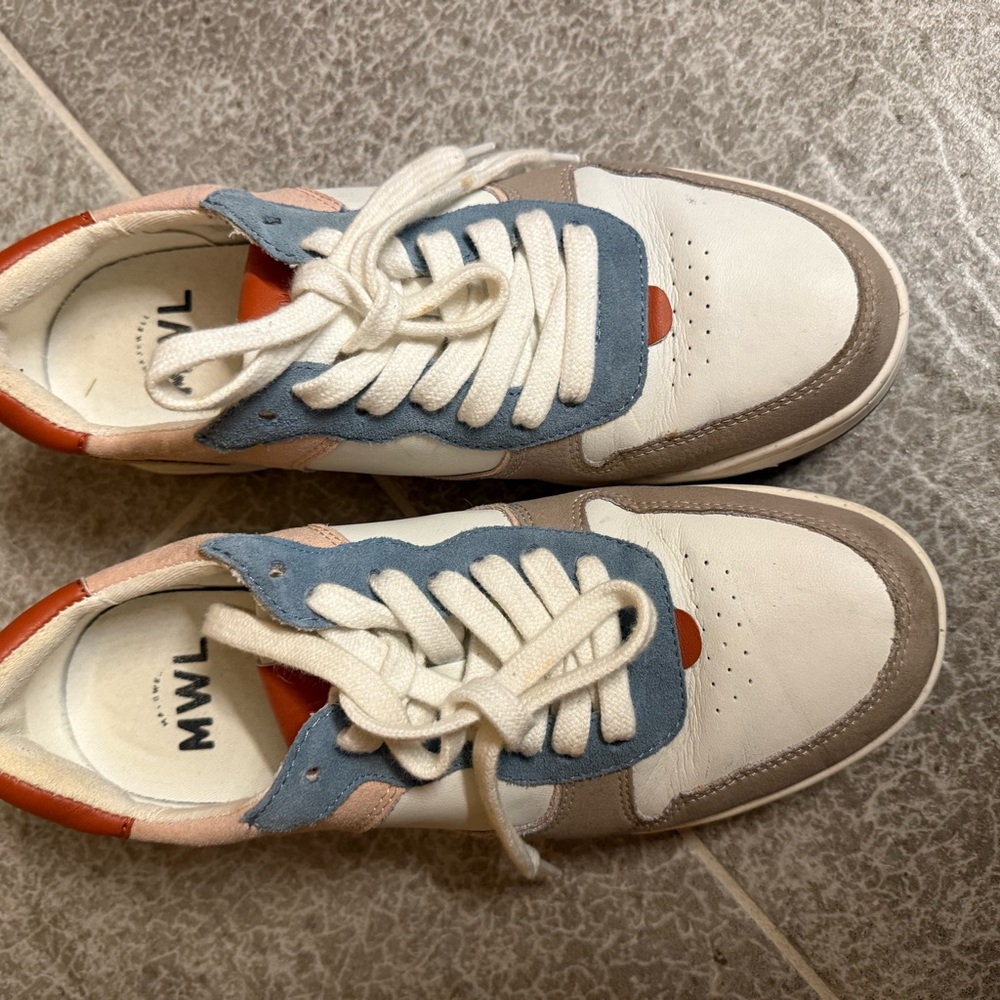 Madewell Multicolor Sneakers - White, Blue, Brown, Red - Picture 1 of 6